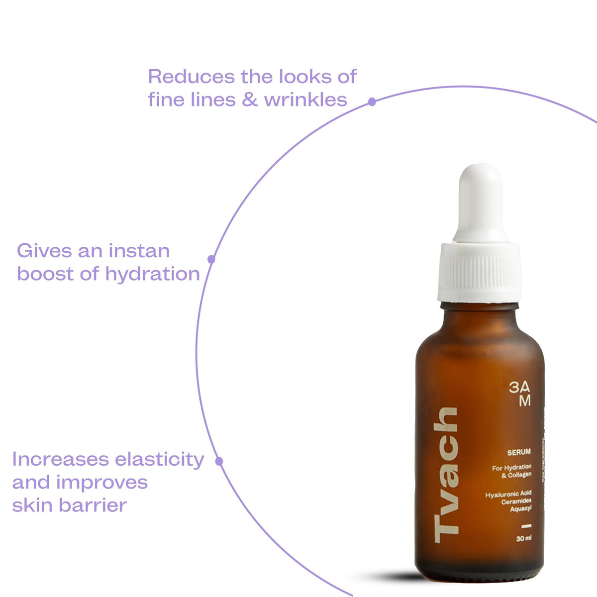 Hydrating Serum with Hyaluronic Acid & Ceramides - 3AM India