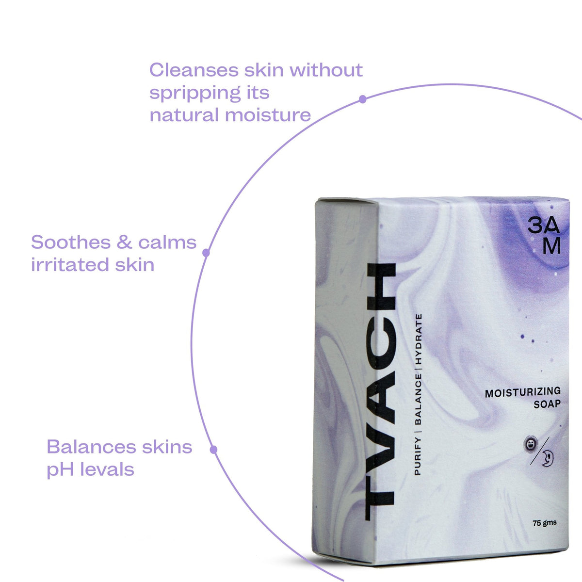 Moisturising Soap with Oat Milk & Lavender (Pack of 2) - 3AM India